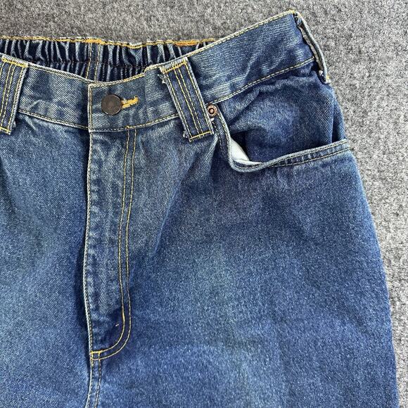 VTG Duke Haband Denim Jeans Pants Stretch Waist 90s Western Men 34L Blue Cowboy - Picture 3 of 9